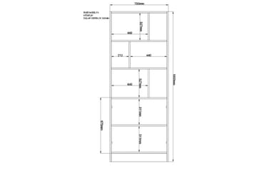 Torvin Bokhylla 70 cm i Målat Trä - Vit - Förvaring - Hyllor - Bokhylla