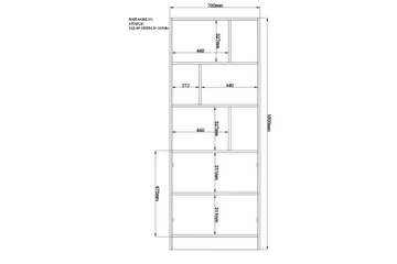 Torvin Bokhylla 70 cm - Matt Vit - Förvaring - Hyllor - Bokhylla