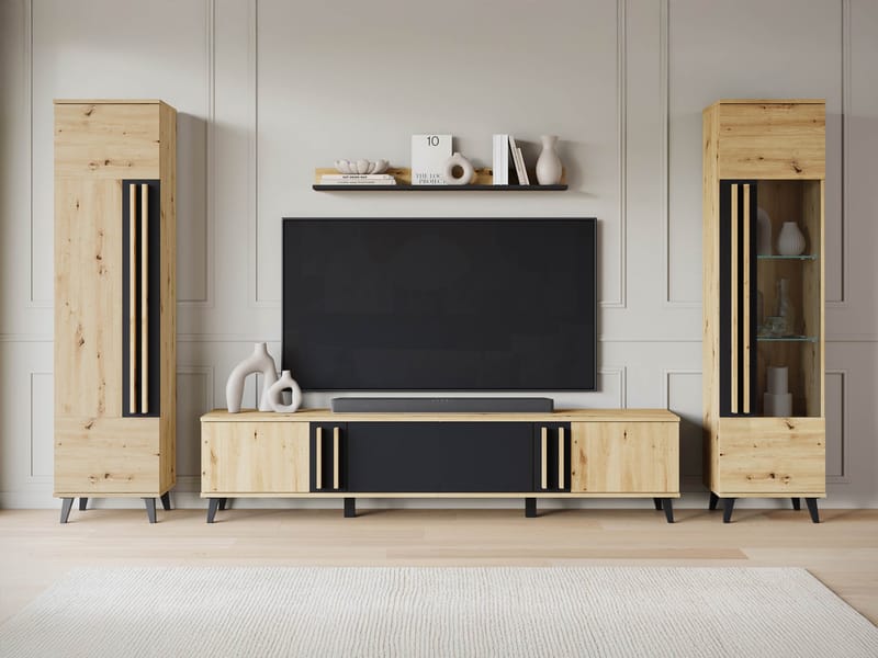 Torvos Möbelset För Vardagsrum - Brun/Svart - Möbler - Vardagsrum - Möbelset för vardagsrum