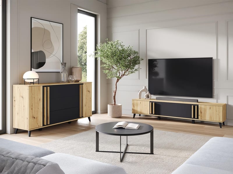 Torvos Möbelset För Vardagsrum - Brun/Svart - Möbler - Vardagsrum - Möbelset för vardagsrum