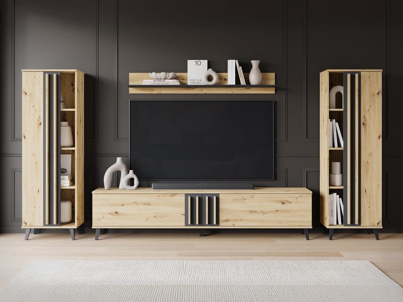 Torvos Möbelset För Vardagsrum - Brun/Svart - Möbler - Vardagsrum - Möbelset för vardagsrum