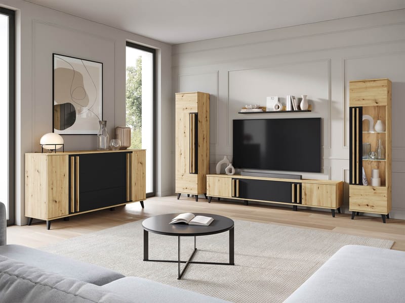 Torvos Möbelset För Vardagsrum - Brun/Svart - Möbler - Vardagsrum - Möbelset för vardagsrum