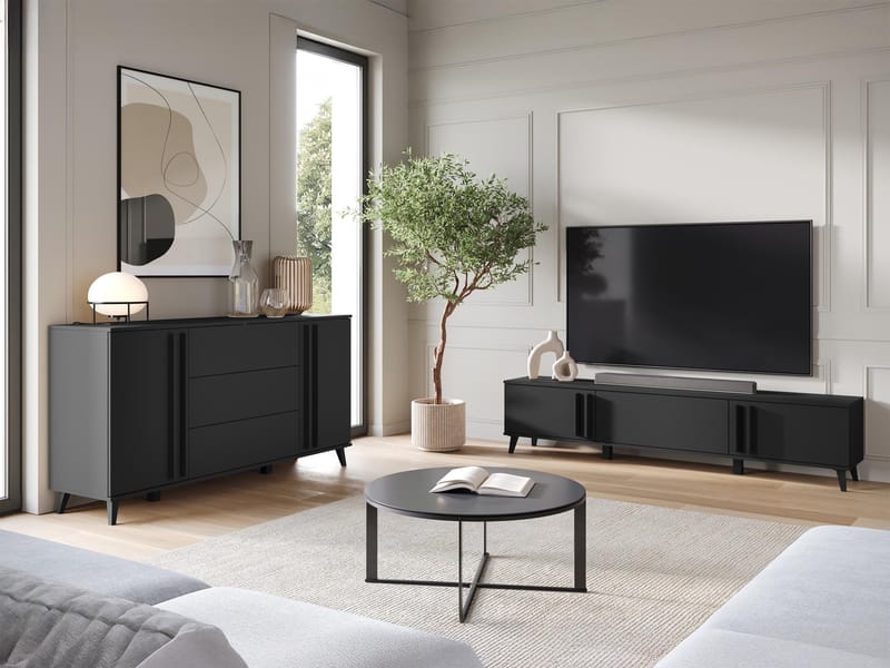 Torvos Möbelset För Vardagsrum - Svart - Möbler - Vardagsrum - Möbelset för vardagsrum