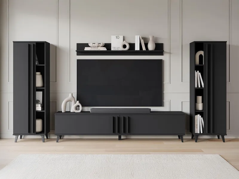 Torvos Möbelset För Vardagsrum - Svart - Möbler - Vardagsrum - Möbelset för vardagsrum