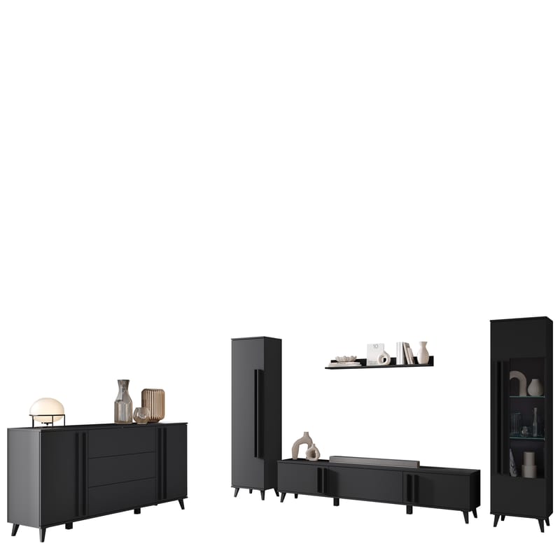 Torvos Möbelset För Vardagsrum - Svart - Möbler - Vardagsrum - Möbelset för vardagsrum