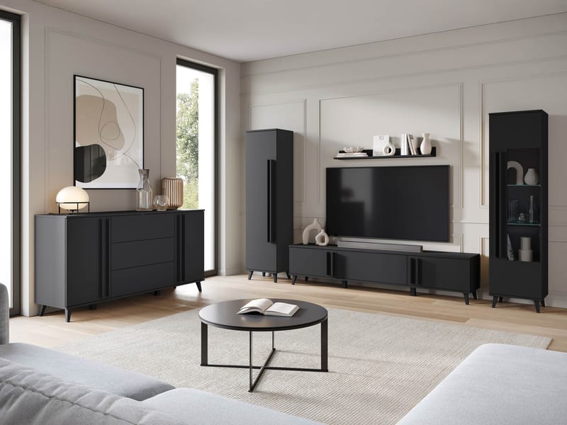 Torvos Möbelset För Vardagsrum - Svart - Möbler - Vardagsrum - Möbelset för vardagsrum