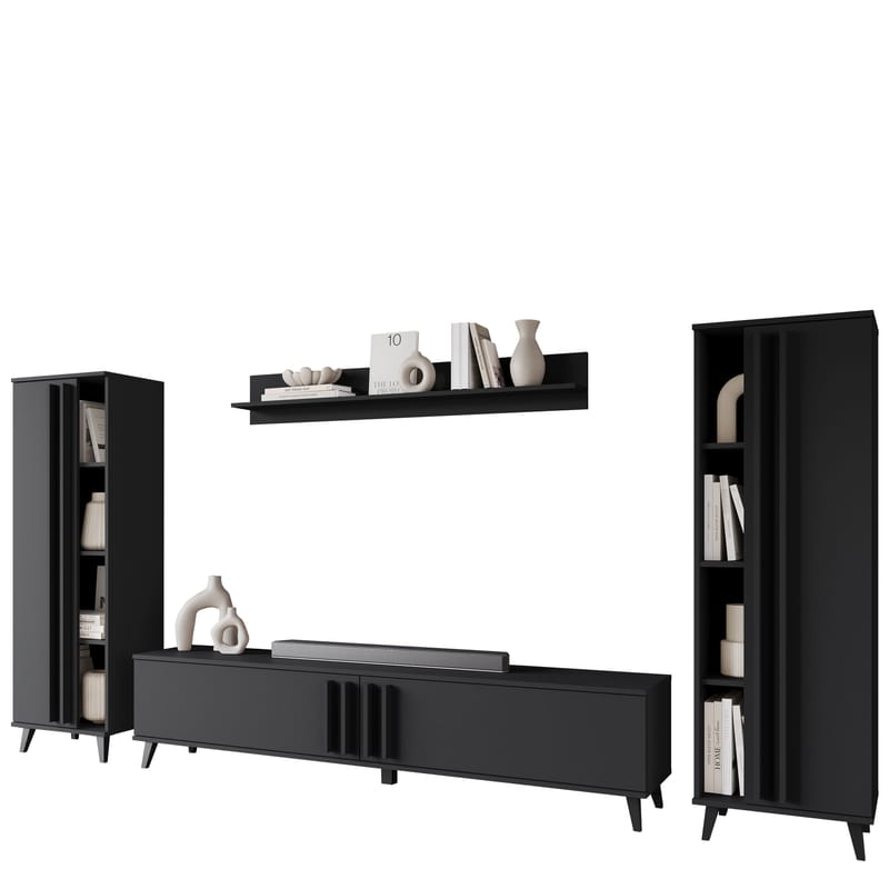 Torvos Möbelset För Vardagsrum - Svart - Möbler - Vardagsrum - Möbelset för vardagsrum