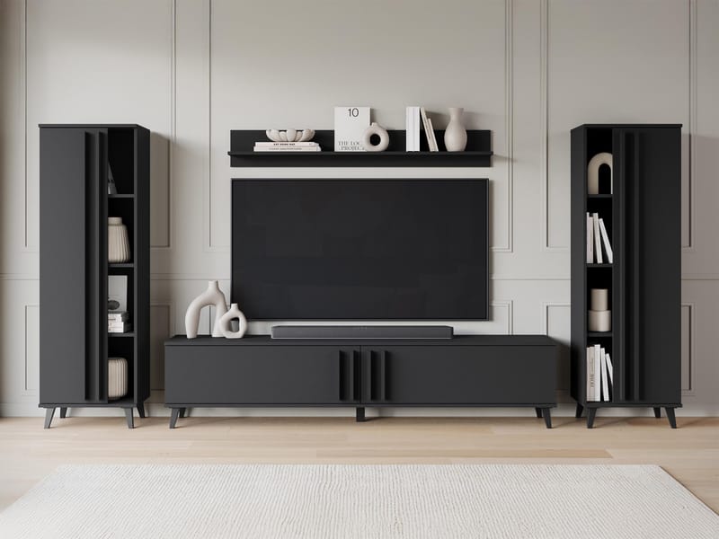 Torvos Möbelset För Vardagsrum - Svart - Möbler - Vardagsrum - Möbelset för vardagsrum