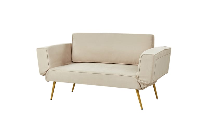 Touya Bäddsoffa 2-sits - Beige/Guld - Möbler - Vardagsrum - Bäddsoffor