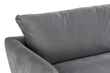 Trend Soffgrupp 3-sits + 2-sits Soffa + Fåtölj + Fotpall i Sammet - Ljusgrå - Möbler - Vardagsrum - Soffgrupper