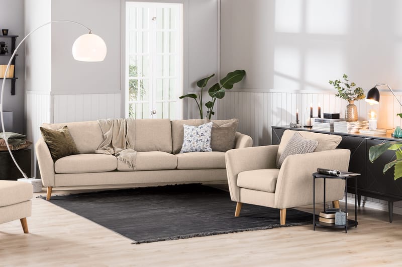Trend Soffgrupp 3-sits + 2-sits Tygsoffa - Beige - Möbler - Vardagsrum - Soffgrupper