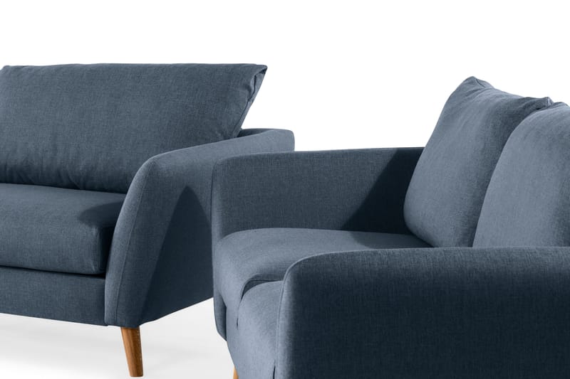 Trend Soffgrupp 3-sits + 2-sits Tygsoffa - Blå - Möbler - Vardagsrum - Soffgrupper