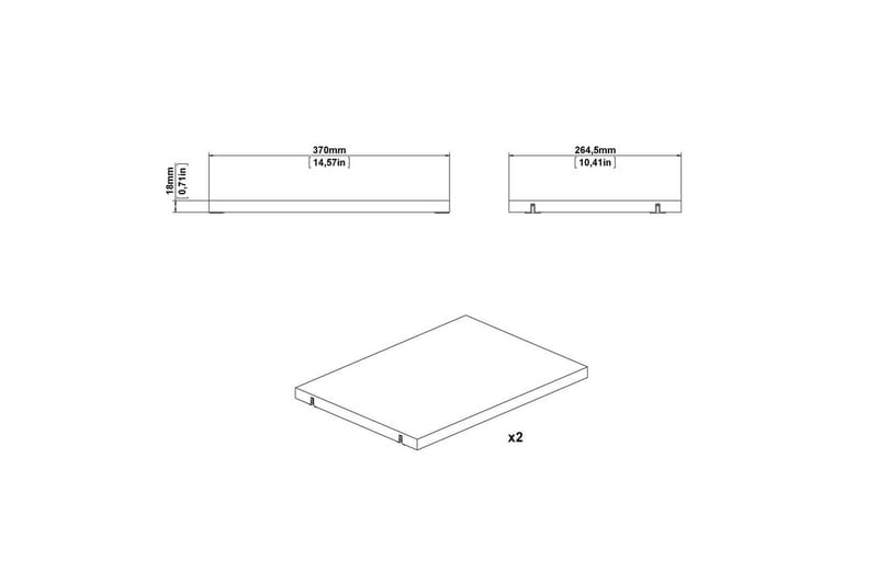 Trysil Hyllplan 37 cm - Vit - Förvaring - Hyllor - Hyllplan & hyllkonsoler
