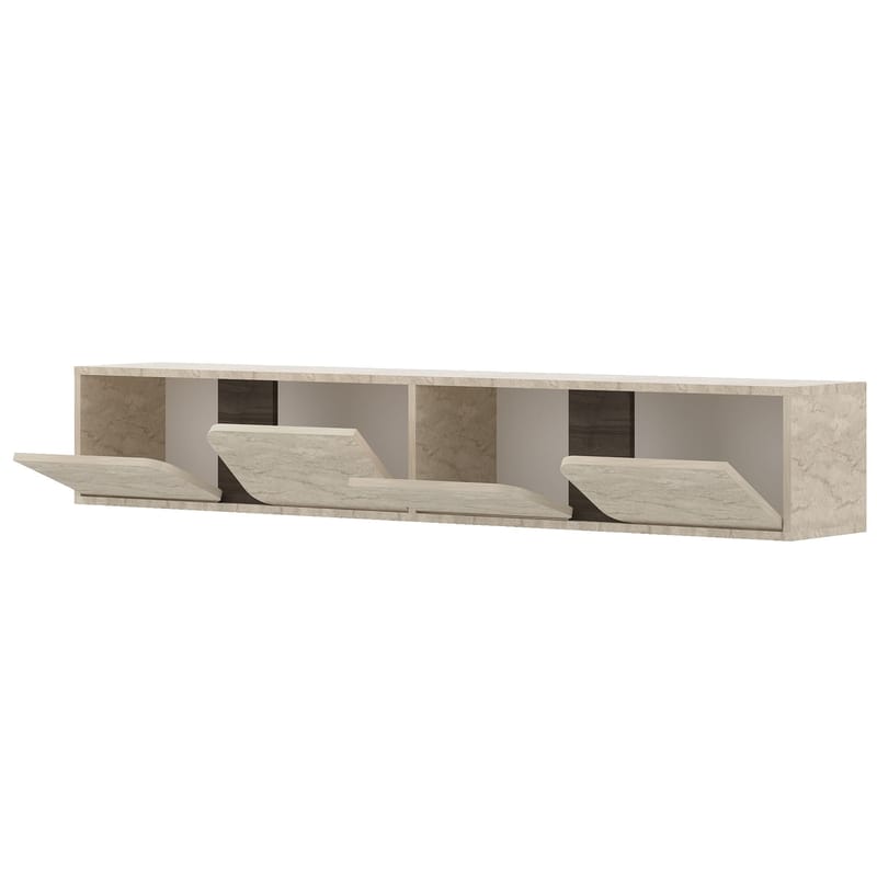 Adilen TV-bänk 180x30x30 cm - Travertin och valnöt - Möbler - Vardagsrum - Tv-möbler & mediamöbler - Tv-bänkar