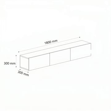 Adilen TV-bänk 180x30x30 cm - Travertin och valnöt - Möbler - Vardagsrum - Tv-möbler & mediamöbler - Tv-bänkar