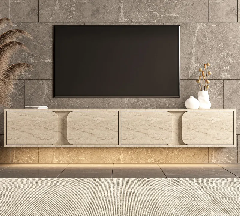 Adilen TV-bänk 180x30x30 cm - Travertin - Möbler - Vardagsrum - Tv-möbler & mediamöbler - Tv-bänkar