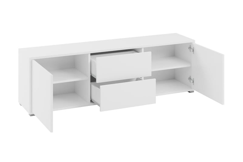 Agawal Golvstående Tv Bänk 141 cm med Förvaring i Målat Trä - Beige - Möbler - Vardagsrum - Tv-möbler & mediamöbler - Tv-bänkar