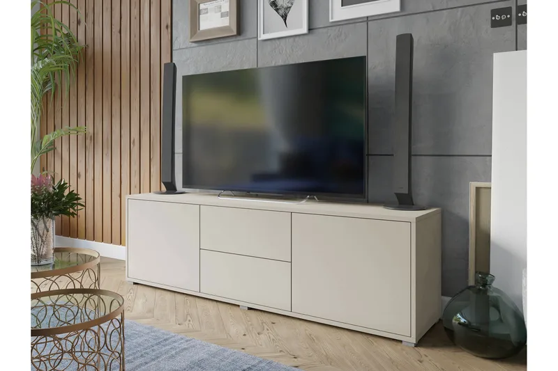 Agawal Tv-bänk 141 cm - Beige - Möbler - Vardagsrum - Tv-möbler & mediamöbler - Tv-bänkar