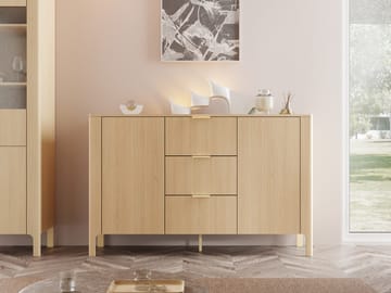 Aggarwal Skänk 154 cm i Mörkt Trä - Beige - Förvaring - Förvaringsmöbler - Skänkar & sideboards