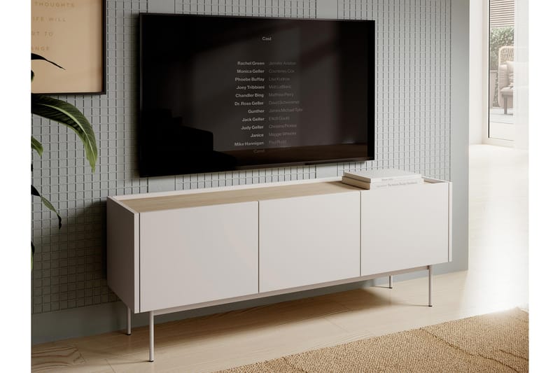 Akansh Tv-bänk 144 cm - Beige - Möbler - Vardagsrum - Tv-möbler & mediamöbler - Tv-bänkar