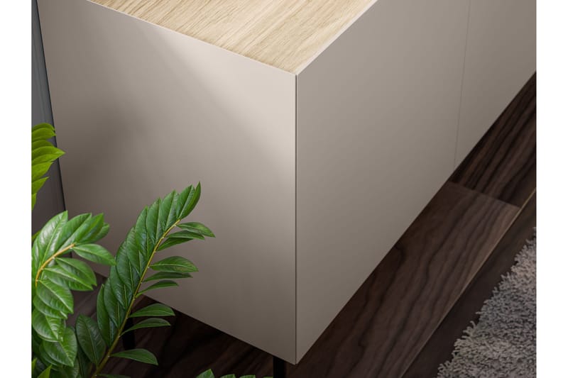 Akie Tv-bänk 150 cm - Beige - Möbler - Vardagsrum - Tv-möbler & mediamöbler - Tv-bänkar