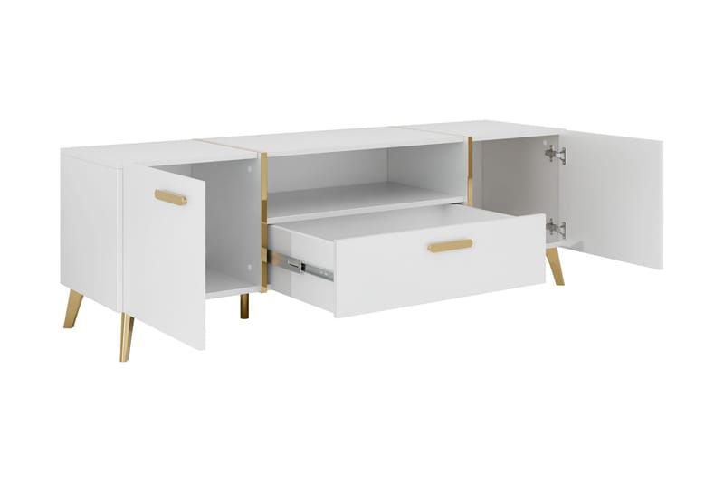 Akihiko Tv-bänk 154 cm - Vit - Möbler - Vardagsrum - Tv-möbler & mediamöbler - Tv-bänkar