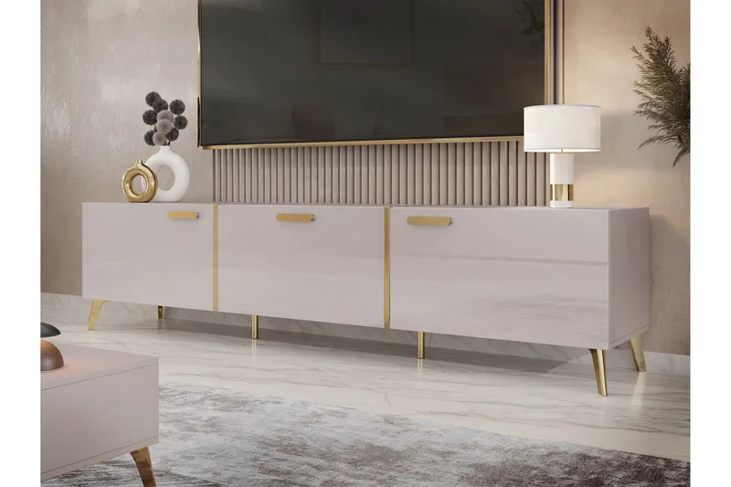 Akihiko Tv-bänk 204 cm - Cashmere - Möbler - Vardagsrum - Tv-möbler & mediamöbler - Tv-bänkar