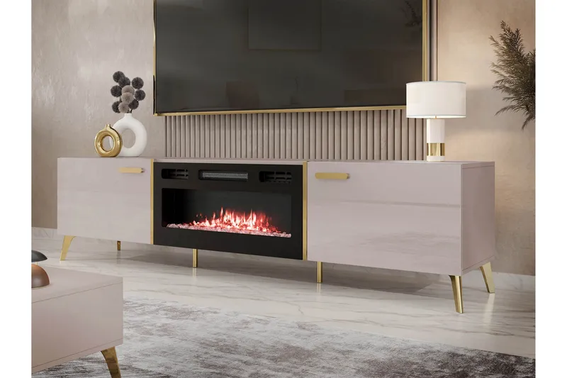 Akihiko Tv-bänk 214 cm - Cashmere - Möbler - Vardagsrum - Tv-möbler & mediamöbler - Tv-bänkar