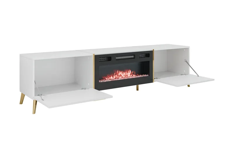 Akihiko Tv-bänk 214 cm - Vit - Möbler - Vardagsrum - Tv-möbler & mediamöbler - Tv-bänkar