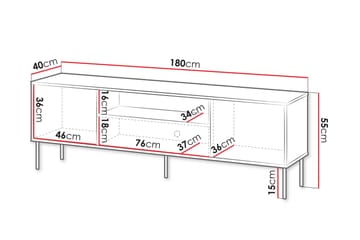 Akiko Tv-bänk 180 cm - Grön - Möbler - Vardagsrum - Tv-möbler & mediamöbler - Tv-bänkar