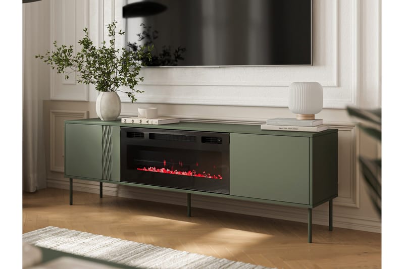 Akiko Tv-bänk 180 cm - Grön - Möbler - Vardagsrum - Tv-möbler & mediamöbler - Tv-bänkar