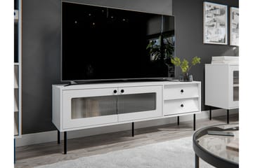Akilesh Golvstående Tv-bänk 150 cm med Förvaring i Målat Trä - Vit - Möbler - Vardagsrum - Tv-möbler & mediamöbler - Tv-bänkar