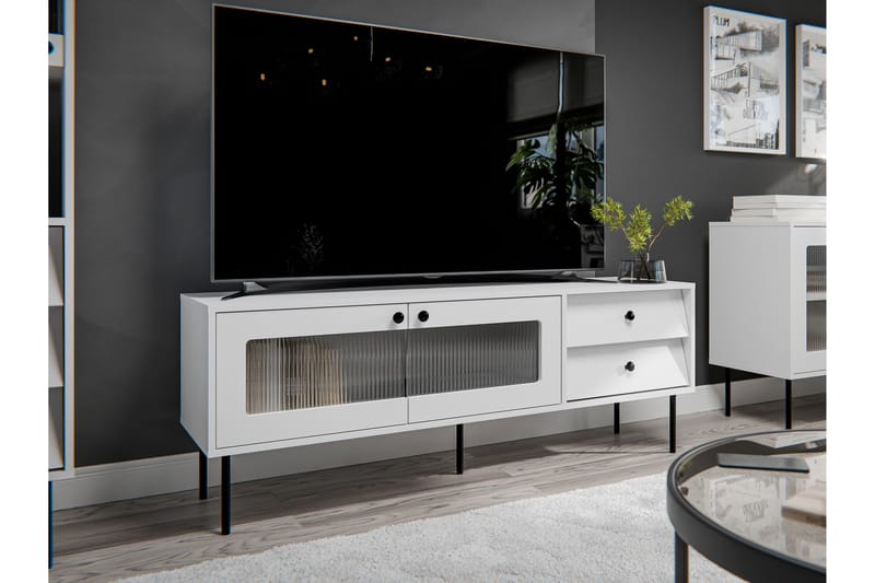 Akilesh Tv-bänk 150 cm - Vit - Möbler - Vardagsrum - Tv-möbler & mediamöbler - Tv-bänkar