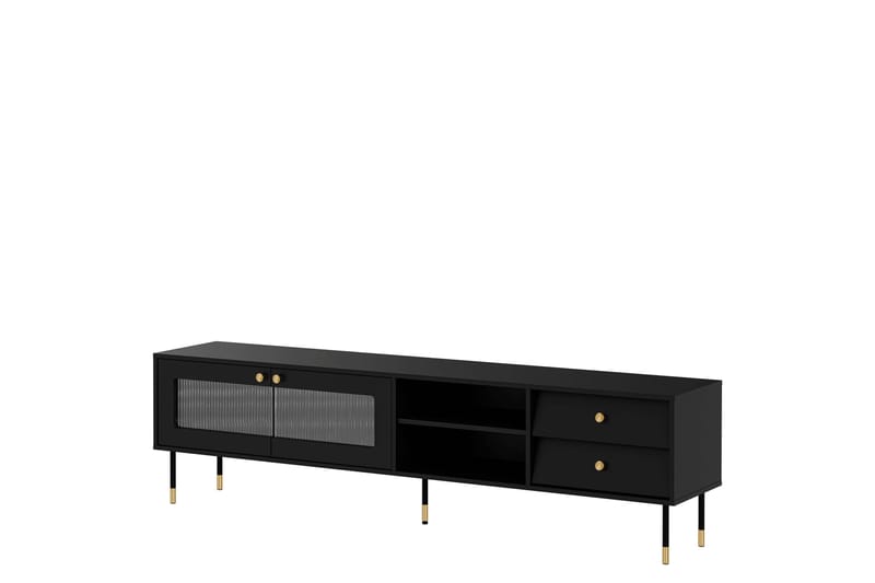 Akilesh Tv-bänk 200 cm, Svart