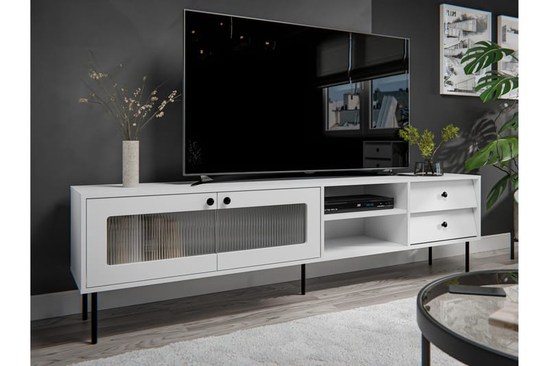Akilesh Tv-bänk 200 cm - Vit - Möbler - Vardagsrum - Tv-möbler & mediamöbler - Tv-bänkar