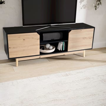 Alaro TV-bänk 150 cm - Svart med ekfärgade fronter/ben - Möbler - Vardagsrum - Tv-möbler & mediamöbler - Tv-bänkar