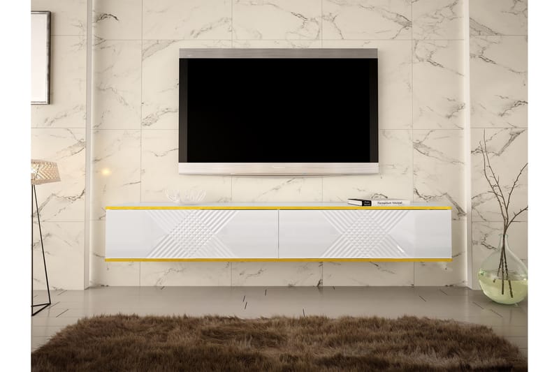 Alim Tv-bänk 200 cm - Vit - Möbler - Vardagsrum - Tv-möbler & mediamöbler - Tv-bänkar
