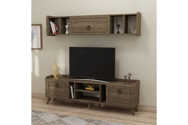 ALYASMIN Tv-möbelset 180x27 cm Brun - Möbler - Vardagsrum - Tv-möbler & mediamöbler - Tv-möbelset