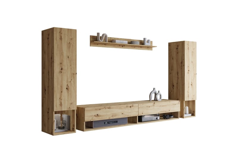 Amadeo Tv-möbelset, Brun