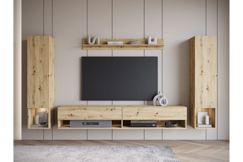 Amadeo Tv-möbelset - Brun - Möbler - Vardagsrum - Tv-möbler & mediamöbler - Tv-möbelset