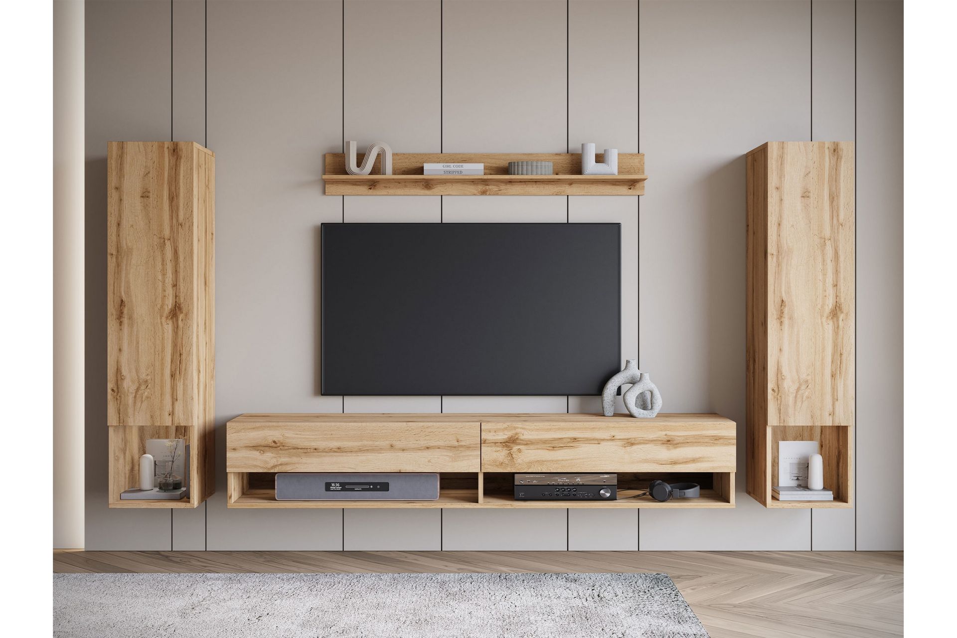 Amadeo Tv-möbelset - Brun - Möbler - Vardagsrum - Tv-möbler & mediamöbler - Tv-möbelset
