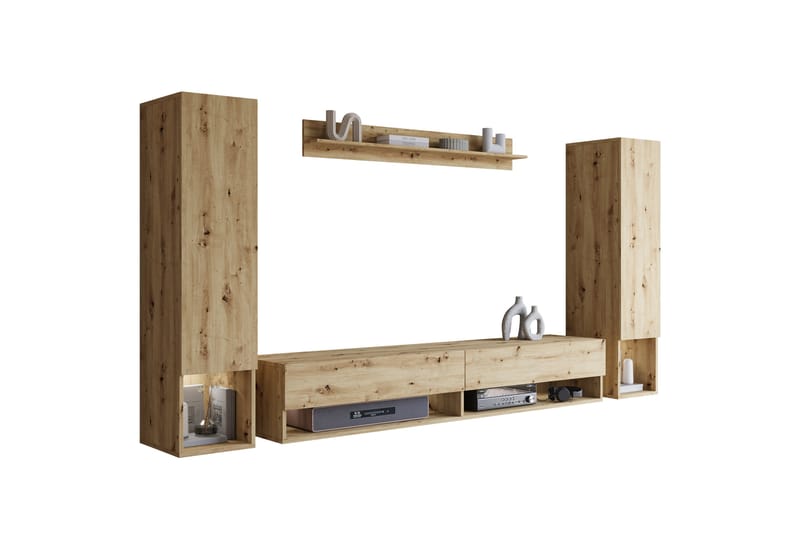 Amadeo Tv-möbelset - Brun - Möbler - Vardagsrum - Tv-möbler & mediamöbler - Tv-möbelset