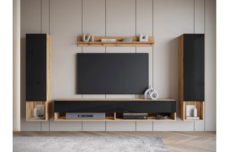 Amadeo Tv-möbelset - Brun/Svart - Möbler - Vardagsrum - Tv-möbler & mediamöbler - Tv-möbelset