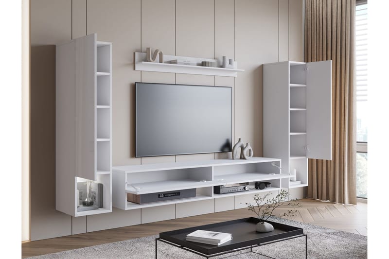 Amadeo Tv-möbelset - Brun/Vit - Möbler - Vardagsrum - Tv-möbler & mediamöbler - Tv-möbelset