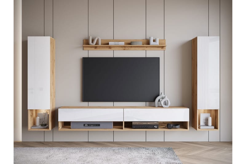 Amadeo Tv-möbelset - Brun/Vit - Möbler - Vardagsrum - Tv-möbler & mediamöbler - Tv-möbelset