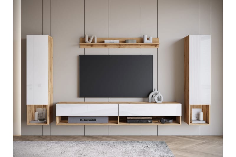 Amadeo Tv-möbelset - Brun/Vit - Möbler - Vardagsrum - Tv-möbler & mediamöbler - Tv-möbelset