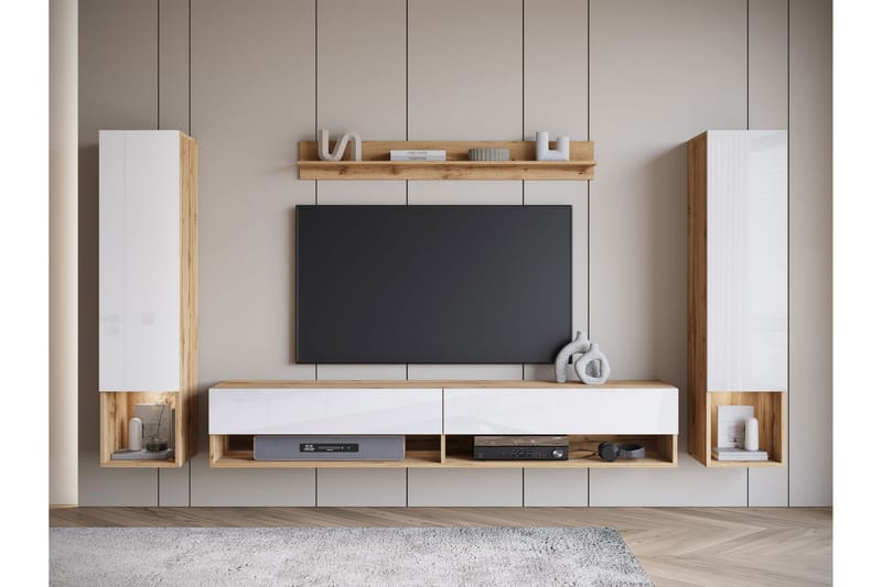 Amadeo Tv-möbelset - Brun/Vit - Möbler - Vardagsrum - Tv-möbler & mediamöbler - Tv-möbelset
