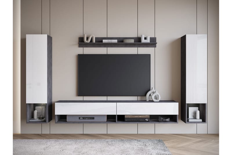 Amadeo Tv-möbelset - Grå/Vit - Möbler - Vardagsrum - Tv-möbler & mediamöbler - Tv-möbelset