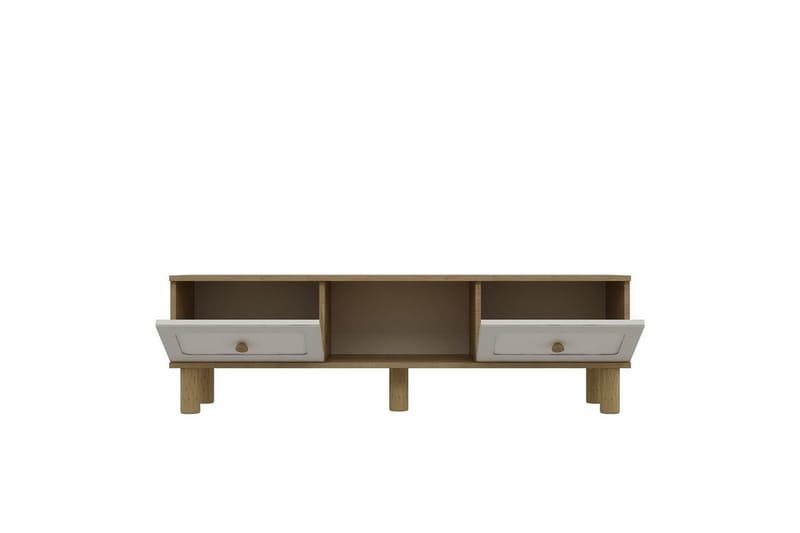 Amarinda Tv-bänk 150 cm - Brun/Vit - Möbler - Vardagsrum - Tv-möbler & mediamöbler - Tv-bänkar