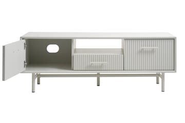 Anthony Golvstående Tv Bänk 140 cm med Förvaring i Målat Trä - Benvit - Möbler - Vardagsrum - Tv-möbler & mediamöbler - Tv-bänkar